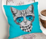 - Rh-K5631-Mavi-Zeminde-Gozluklu-Cool-Kedi-Motifli-Kirlent-Kilifi-1 - Realhomes  Mavi Zeminde Gözlüklü Cool Kedi Motifli Kırlent Kılıfı Realhomes