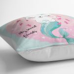 My Sweet Friends Deniz Kızlı Kedi Özel Tasarımlı Yastık Kılıfı Realhomes