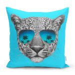 - Rh-K5738-Mavi-Zeminli-Gozluklu-Cool-Leopar-Desenli-Modern-Yastik-Kilifi - Realhomes Mavi Zeminli Gözlüklü Cool Leopar Desenli Modern Yastık Kılıfı Realhomes