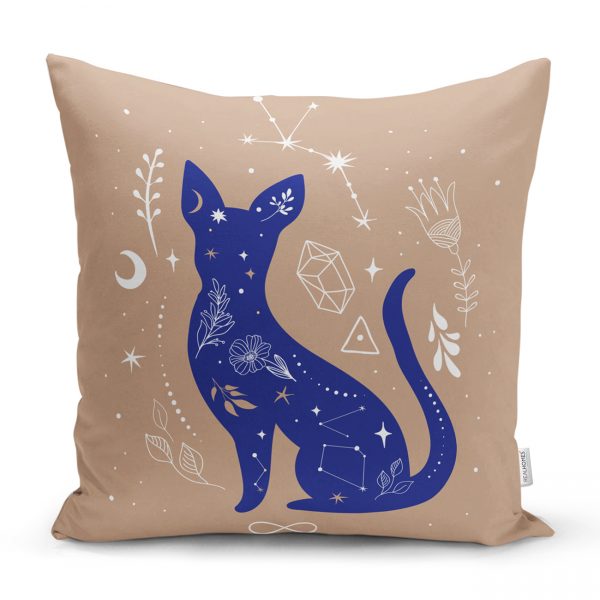 - Rh-K5748-Haki-Zeminli-Mavi-Kedi-Desenli-Ozel-Tasarim-Yastik-Kilifi - Realhomes  Haki Zeminli Mavi Kedi Desenli Özel Tasarım Yastık Kılıfı Realhomes