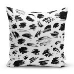 - Rh-K5765-Beyaz-Zeminde-Anlamsiz-Cizgiler-Motifli-Kirlent-Kilifi - Realhomes Beyaz Zeminde Anlamsız Çizgiler Motifli Kırlent Kılıfı Realhomes