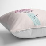 Pembe Zeminde Gül Motifli Bohemian Dekoratif Kırlent Kılıfı Realhomes