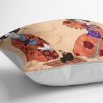 Uzak Doğu Kültürlü Japon Kadın Dijital Baskılı Dekoratif Kırlent Kılıfı Realhomes