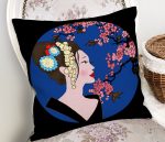 - Rh-K5794siyah-Cicek-Motifli-Japon-Kiz-Desenli-Dekoratif-Yastik-Kilifi-1 - Realhomes Çiçek Motifli Japon Kız Desenli Dekoratif Yastık Kılıfı Realhomes