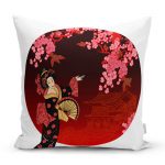 - Rh-K5799-Cicek-Desenli-Yelpazeli-Japon-Kiz-Motifli-Modern-Kirlent-Kilifi - Realhomes Çiçek Desenli Yelpazeli Japon Kız Motifli Modern Kırlent Kılıfı Realhomes