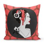 - Rh-K5803-Geometrik-Ogea-Zeminli-Cicek-Sacli-Japon-Kadin-Motifli-Kirlent-Kilifi - Realhomes  Geometrik Ogea Zeminli Çiçek Saçlı Japon Kadın Motifli Kırlent Kılıfı Realhomes