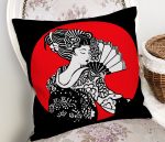 - Rh-K5804siyah-Siyah-ve-Kirmizi-Zeminde-Gri-Japon-Kiz-Motifli-Yastik-Kilifi-1 - Realhomes Siyah ve Kırmızı Zeminde Gri Japon Kız Motifli Yastık Kılıfı Realhomes