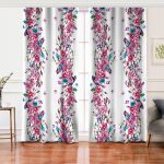 Şarmaşık Gül Desenli Kuş Motifli Dijital Baskılı Salon Fon Perde Realhomes