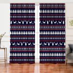 - Rh-Perde-3061-Lacivert-Zeminli-Agac-ve-Geyik-Desenli-Salon-Fon-Perde - Realhomes Lacivert Zeminli Ağaç ve Geyik Desenli Salon Fon Perde Realhomes