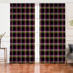 - Rh-Perde-3091-Siyah-Sari-Pembe-Ekose-Desenli-Dijital-Baskili-Salon-Fon-Perde - Realhomes  Siyah Sarı Pembe Ekose Desenli Dijital Baskılı Salon Fon Perde Realhomes