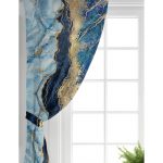 - Rh-Perde-3126-Altin-Varakli-Mavi-Zeminli-Modern-Salon-Fon-Perde-1 - Realhomes Altın Varaklı Mavi Zeminli Modern Salon Fon Perde Realhomes