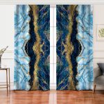 - Rh-Perde-3126-Altin-Varakli-Mavi-Zeminli-Modern-Salon-Fon-Perde - Realhomes Altın Varaklı Mavi Zeminli Modern Salon Fon Perde Realhomes