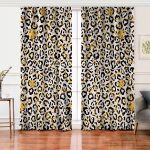 Zebra Desenli Altın Detaylı Modern Salon Fon Perde Realhomes