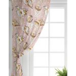 Pembe Zeminde Deniz Kabukları Modern Salon Fon Perde Realhomes