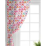 Geometrik Desenli Renkli Zeminli Modern Salon Fon Perde Realhomes