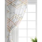 Mermer Zeminli Geometrik Detaylı Modern Salon Fon Perde Realhomes