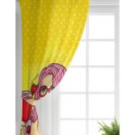 - Rh-Perde-3287-Sari-Zeminli-Popart-Girl-Desenli-Salon-Fon-Perde-1 - Realhomes Sarı Zeminli Popart Girl Desenli Salon Fon Perde Realhomes