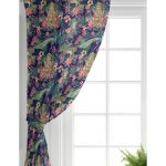 - Rh-Perde-3308-Lacivert-Zeminli-Amazon-Ormanlari-Temali-Modern-Salon-Fon-Perde-1 - Realhomes  Lacivert Zeminli Amazon Ormanları Temalı Modern Salon Fon Perde Realhomes