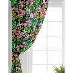 - Rh-Perde-3313-Lacivert-Zeminli-Tropikal-Desenli-Dijital-Baskili-Salon-Fon-Perde-1 - Realhomes Lacivert Zeminli Tropikal Desenli Dijital Baskılı Salon Fon Perde Realhomes