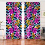 - Rh-Perde-3366-Mavi-Geometrik-Zeminli-Cicekler-Modern-Tasarim-Salon-Fon-Perde - Realhomes Mavi Geometrik Zeminli Çiçekler Modern Tasarım Salon Fon Perde Realhomes