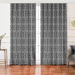 Özel Tasarım Crafts Motifli Dijital Baskılı Salon Fon Perde Realhomes