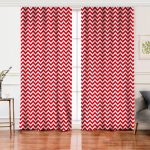 Modern Zigzag Desenli Dijital Baskılı Salon Fon Perde Realhomes