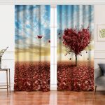 Real Homes Dijital Baskılı Salon Fon Perde Realhomes