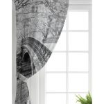 Real Homes Dijital Baskılı Salon Fon Perde Realhomes