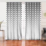 - Black and white rhombus pattern background design - Realhomes  RealHomes Dijital Baskılı Salon Fon Perde Realhomes