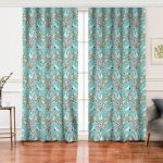 RealHomes Watercolor Ebabil Kuşları Desenli Dijital Baskılı Salon Fon Perde Realhomes