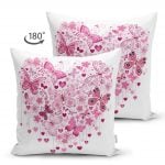 - Suet-K-102-1 - Realhomes  Kalp Desenli Çift Taraflı Dijital Baskılı Dekoratif Süet Yastık Kırlent Kılıfı Realhomes