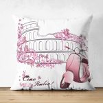 - Suet-K-103 - Realhomes Modern İtalia Çift Taraflı Dijital Baskılı Dekoratif Süet Yastık Kırlent Kılıfı Realhomes