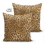 - Suet-K-113-1 - Realhomes  Çift Taraflı Leopar Desenli Dijital Baskılı Dekoratif Süet Yastık Kırlent Kılıfı Realhomes