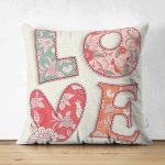 - Suet-K-119 - Realhomes  Çift Taraflı Aşk Temalı Dijital Baskılı Dekoratif Süet Yastık Kırlent Kılıfı Realhomes