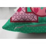 - Suet-K-13-2 - Realhomes  Çift Taraflı Baykuş Desenli Dijital Baskılı Dekoratif Süet Yastık Kırlent Kılıfı Realhomes