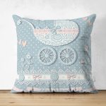 - Suet-K-137 - Realhomes  Çift Taraflı Bebek Arabası Dijital Baskılı Dekoratif Süet Yastık Kırlent Kılıfı Realhomes