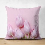 - Suet-K-163 - Realhomes Realhomes Çift Taraflı Gül Resim Dijital Baskılı Dekoratif Süet Yastık Kırlent Kılıfı Realhomes