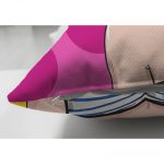 - Suet-K-164-2 - Realhomes  Çift Taraflı Pop Art Dijital Baskılı Dekoratif Süet Yastık Kırlent Kılıfı Realhomes