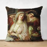 - Suet-K-2 - Realhomes Çift Taraflı Osmanlı Desenli Dijital Baskılı Dekoratif Süet Yastık Kırlent Kılıfı Realhomes