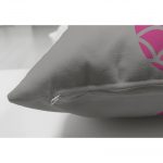 - Suet-K-2016-2 - Realhomes Çift Taraflı Gri Zemin Ananas Dijital Baskılı Süet Yastık Kırlent Kılıfı Realhomes