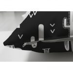 Çift Taraflı Siyah Beyaz Kaktüs Dijital Baskılı Dekoratif Süet Yastık Kırlent Kılıfı Realhomes