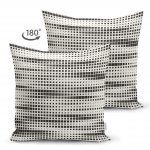 - Suet-K-2030-1 - Realhomes Modern Kareler Çift Taraflı Dijital Baskılı Dekoratif Süet Yastık Kırlent Kılıfı Realhomes