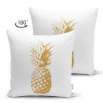 - Suet-K-2034-1 - Realhomes  Altın Renk Kaktüs Dijital Baskılı Çift Taraflı Süet Yastık Kırlent Kılıfı Realhomes