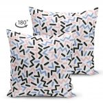 - Suet-K-2044-1 - Realhomes  Modern Renkli Şekiller Çift Taraflı Süet Yastık Kırlent Kılıfı Realhomes