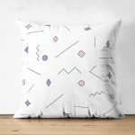 - Suet-K-2047 - Realhomes  Modern Geometrik Şekiller Çift Taraflı Dijital Baskılı Süet Yastık Kırlent Kılıfı Realhomes