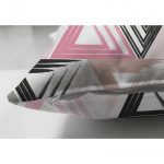 - Suet-K-2050-2 - Realhomes  Renkli Üçgen Motifler Süet Çift Taraflı Dijital Baskılı Kırlent Kılıfı Realhomes