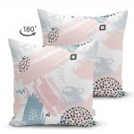 - Suet-K-2062-1 - Realhomes  Pembe Gri Boyama Desenli Çift Taraflı Dijital Baskılı Süet Kırlent Kılıfı Realhomes