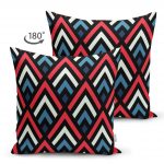 - Suet-K-2066-1 - Realhomes  Çift Taraflı Baklava Desenli Renkli Modern Süet Yastık Kırlent Kılıfı Realhomes