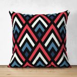 - Suet-K-2066 - Realhomes  Çift Taraflı Baklava Desenli Renkli Modern Süet Yastık Kırlent Kılıfı Realhomes