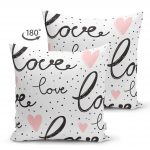 - Suet-K-2082-1 - Realhomes Çift Taraflı Love Dijital Baskılı Pembe Kalpli Dekoratif Süet Yastık Kırlent Kılıfı Realhomes
